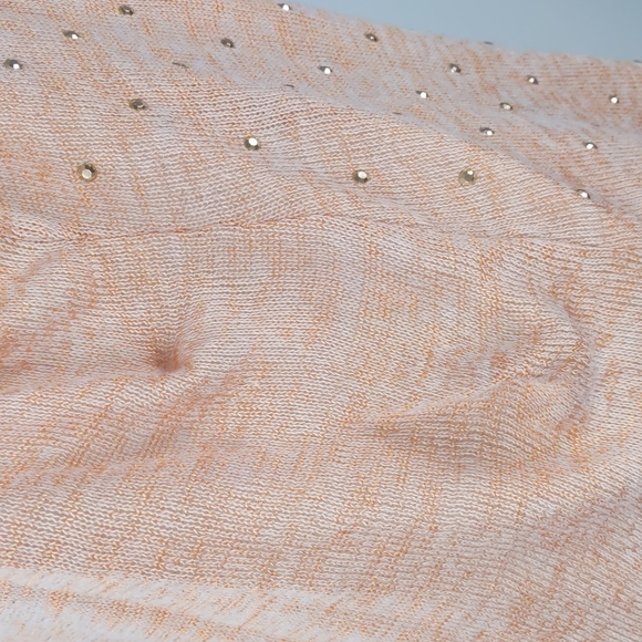 Crossroads Women's Top Size Large Orange Sleeveless Knit Round Hem Diamantes - Picture 10 of 14